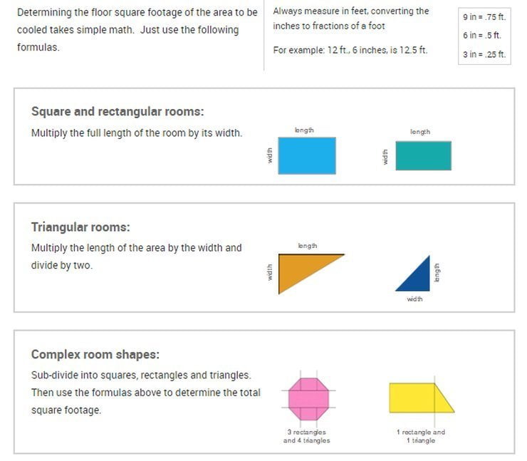 Determine the room's square footage